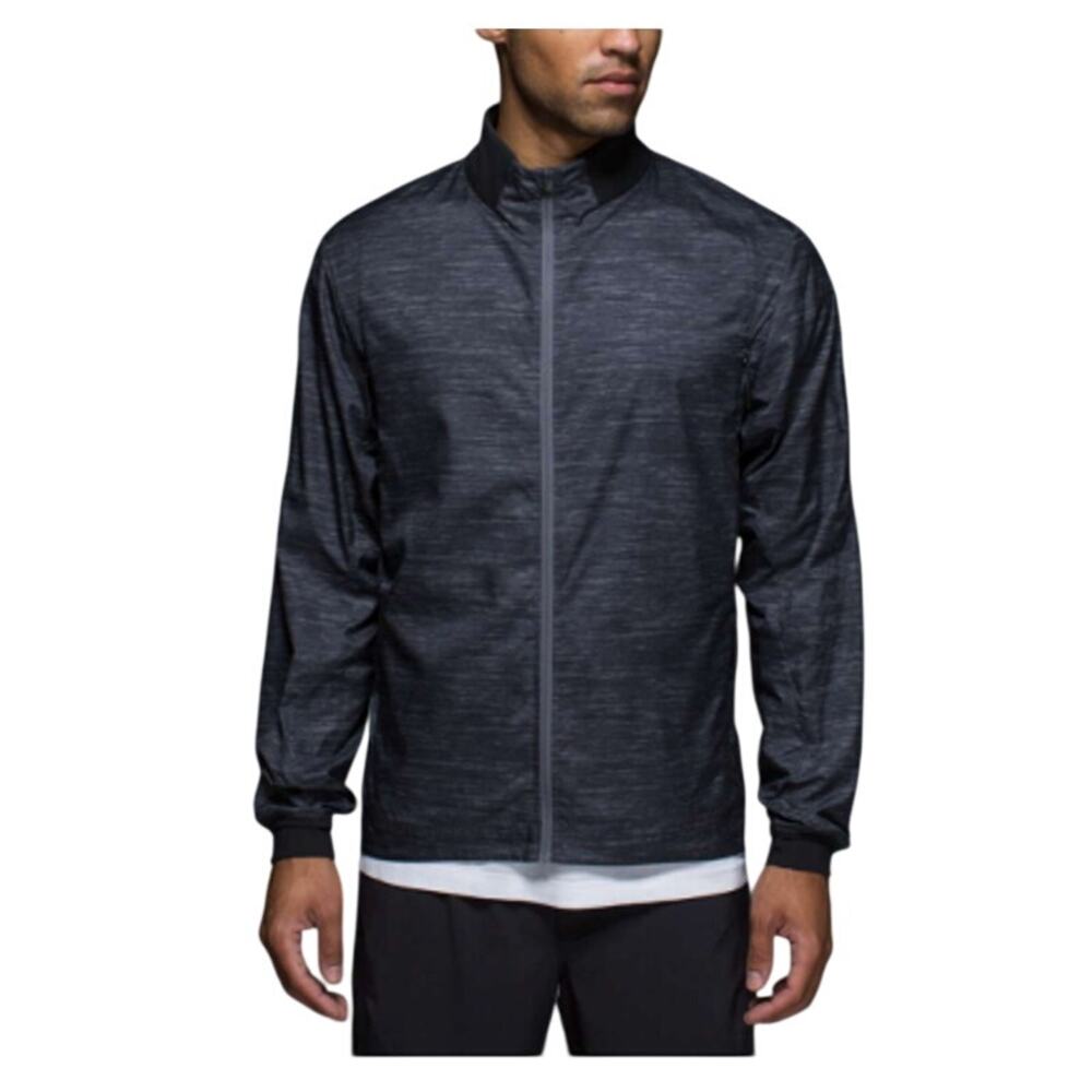 LULULEMON Surge Full Zip Jacket Men M Gray Light Athletic Travel Running Casual